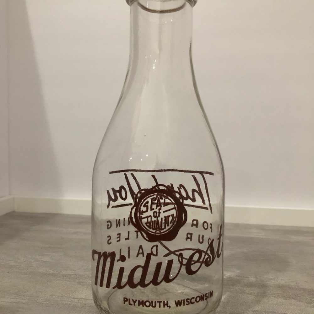 Midwest Glass Milk Bottle